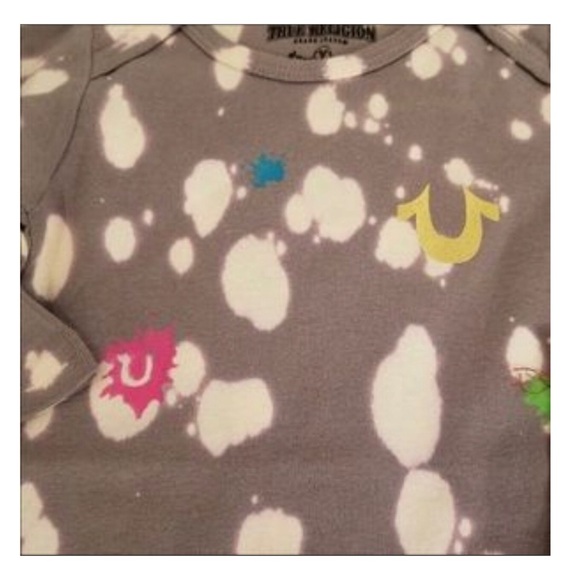 True Religion Baby Onesie Splatter - Picture 3 of 5